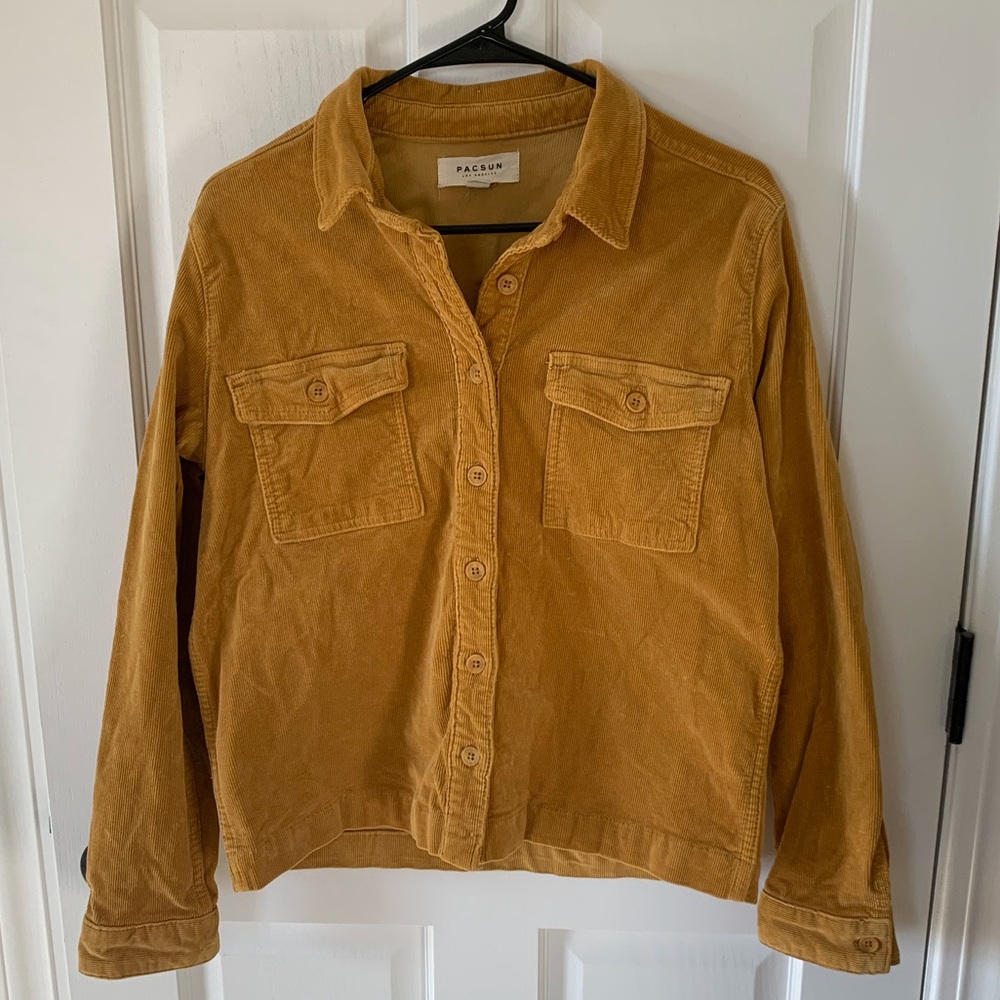 Lightweight Corduroy Jacket - Mustard Yellow